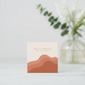 terracotta boho visitekaartje vierkant visitekaart (Staand voorkant)