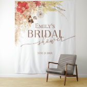 Terracotta Boho Vrijgezellenfeest Achtergrond Foto Wandkleed (In situ)