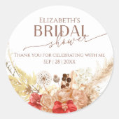 Terracotta Boho Vrijgezellenfeest dank u Sticker (Voorkant)