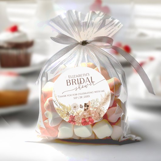 Terracotta Boho Vrijgezellenfeest dank u Sticker