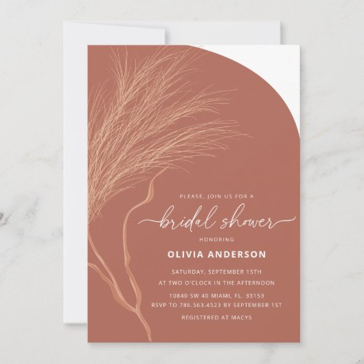 Terracotta Boho-Vrijgezellenfeest Kaart (Voorkant)