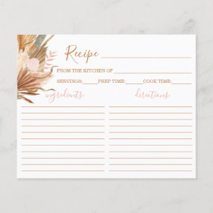 Terracotta boho Vrijgezellenfeest Recipe Kaart