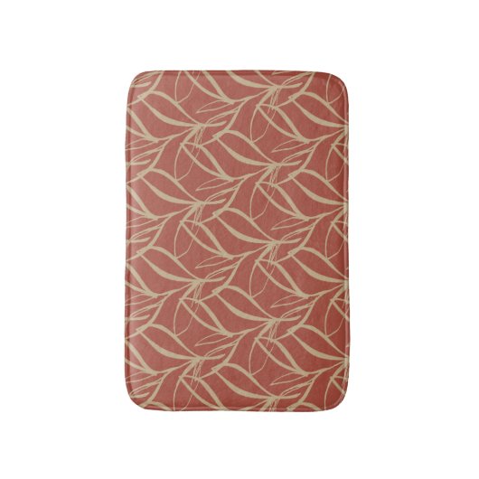 Terracotta Boho Waterverf Badmat (Voorkant Verticaal)