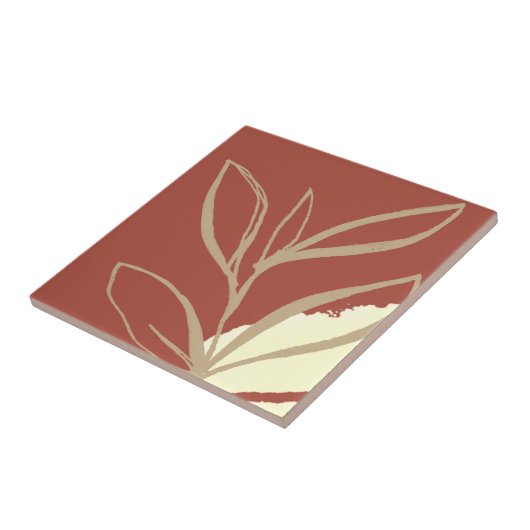 Terracotta Boho Waterverf Tegeltje (Zijkant)