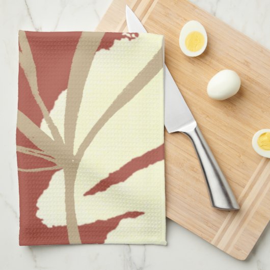 Terracotta Boho Waterverf Theedoek (Quarter Fold)