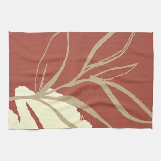 Terracotta Boho Waterverf Theedoek (Horizontaal)