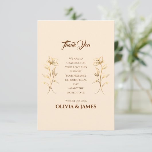 Terracotta Boho Wedding Dank u kaart (Staand voorkant)