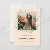 Terracotta Boho Wedding Dank u kaart (Achterkant)