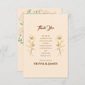 Terracotta Boho Wedding Dank u kaart (Voorkant / Achterkant)