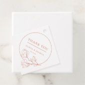 Terracotta Boho Wedding Hartelijk dank Bedankjes Labels (In situ)