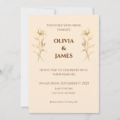 Terracotta Boho Wedding Invitation Kaart (Voorkant)