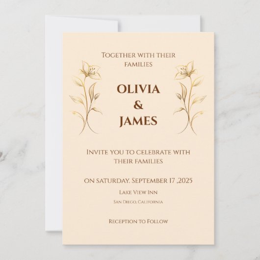 Terracotta Boho Wedding Invitation Kaart (Voorkant)