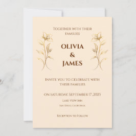 Terracotta Boho Wedding Invitation Kaart