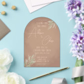 Terracotta Boho Wedding Invitation with Minimalist Acryl Uitnodigingen (Insitu (Huwelijk))