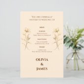 Terracotta Boho Wedding Menu card (Staand voorkant)