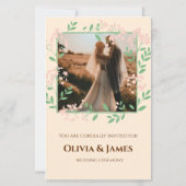 Terracotta Boho Wedding Menu card (Achterkant)