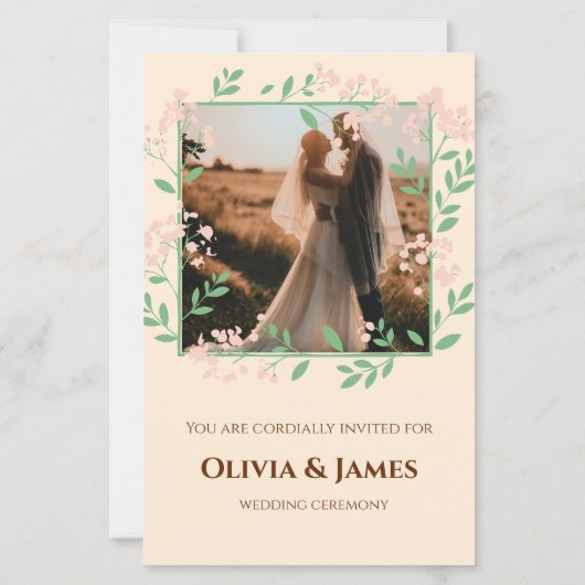 Terracotta Boho Wedding Menu card (Achterkant)