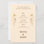 Terracotta Boho Wedding Menu card (Voorkant)