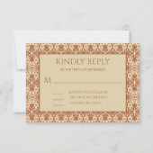 Terracotta  Boho Wedding Response Kaart (Voorkant)