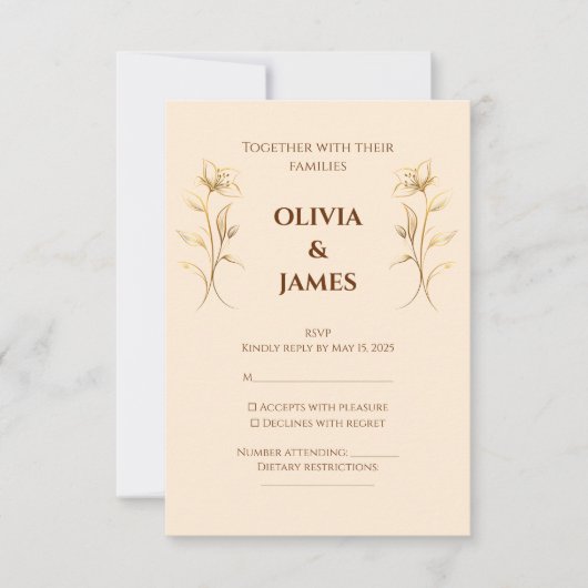 Terracotta Boho Wedding RSVP (Voorkant)