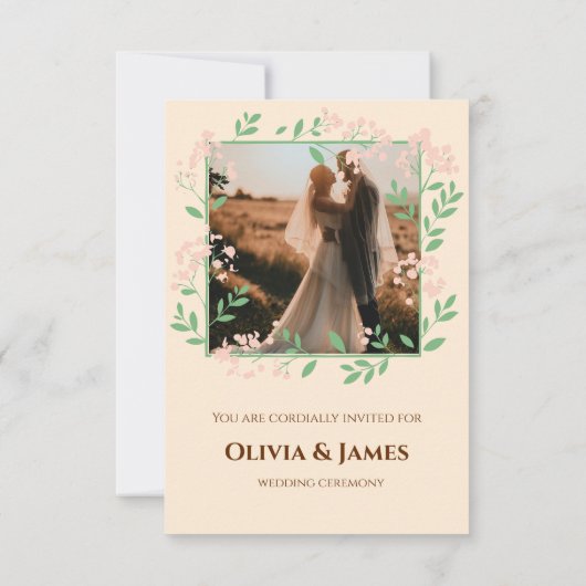 Terracotta Boho Wedding RSVP (Achterkant)