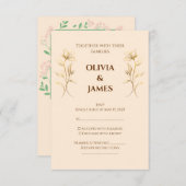 Terracotta Boho Wedding RSVP (Voorkant / Achterkant)