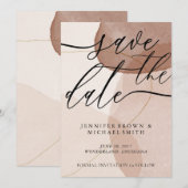 Terracotta Boho Wedding Save Date Custom Photo Save The Date (Voorkant / Achterkant)