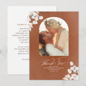 Terracotta Boho Wedding Two bedankt (Voorkant / Achterkant)