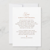 Terracotta Boho Wedding Two bedankt (Achterkant)