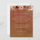 Terracotta Boho Wedding Two Sided Bedankt Foto (Achterkant)