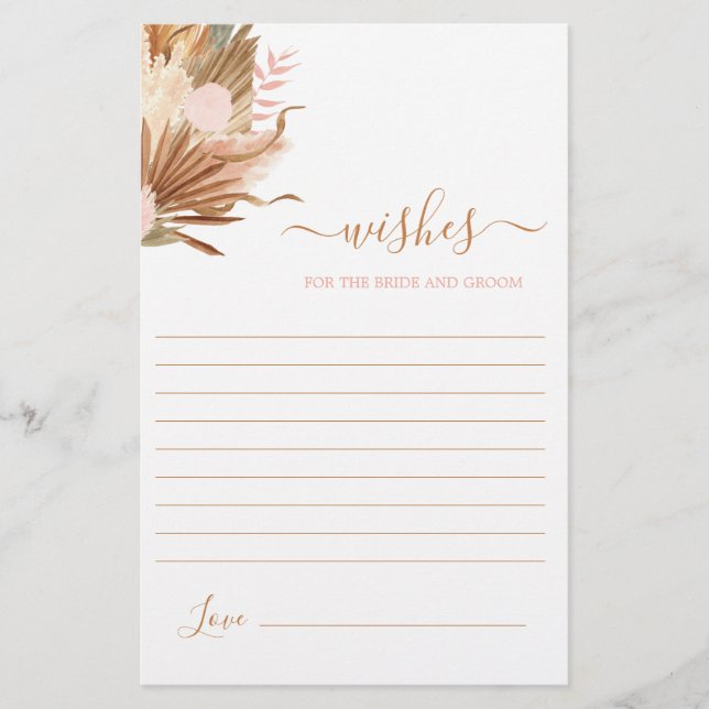 Terracotta Boho wenst de Bride-kaart (Voorkant)