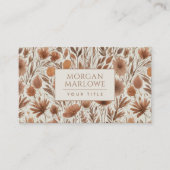 Terracotta Boho Wildbloemen Bloemen Bloemen Patroo Visitekaartje (Voorkant)