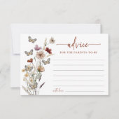 Terracotta Boho Wildflower Advies Kaart (Voorkant)