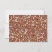 Terracotta Boho Wildflower Advies Kaart (Achterkant)