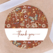 Terracotta Boho Wildflower Baby shower Sticker