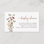 Terracotta Boho Wildflower Display Douche Informatiekaartje (Voorkant)