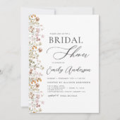 Terracotta Boho Wildflower Vrijgezellenfeest Elega Kaart (Voorkant)