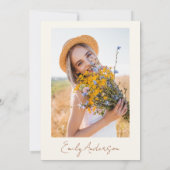 Terracotta Boho Wildflower Vrijgezellenfeest Foto Kaart (Achterkant)