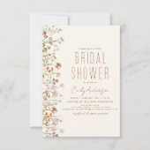 Terracotta Boho Wildflower Vrijgezellenfeest Kaart (Voorkant)