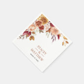 Terracotta Boho Wildflower Wedding Servet (Hoek)