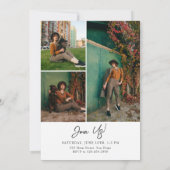 Terracotta Bold Modern Classic Photo Afstuderen Kaart (Achterkant)