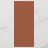 Terracotta Bold Retro Typografie Bruiloft Bar Menu (Achterkant)