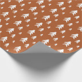 terracotta bomen illustreren het kerstpatroon cadeaupapier (Hoek)