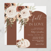 Terracotta Boog Bloemen Pompoen Herfst Liefde Kaart (Voorkant / Achterkant)