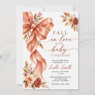 Terracotta Boog Bloemige Baby Shower 'Fall in Love Kaart