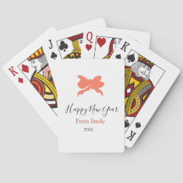Terracotta boog gelukkig nieuwjaar naam jaar boho  pokerkaarten