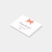 Terracotta boog gelukkig nieuwjaar naam jaar boho post-it® notes (Schuin)