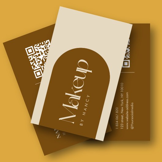 Terracotta Boog Make-up Artiest QR Code Visitekaartje