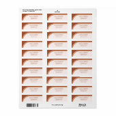 Terracotta Boog Typografie Retouradreslabel Etiket (Full Sheet)