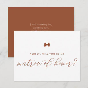 Terracotta boog zal u mijn matron van eer Kaart